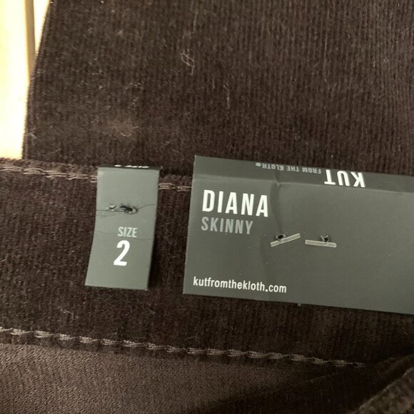 NWT Kut from the Kloth Diana Relaxed Fit Skinny Jean Size 2 Brown - Picture 6 of 12